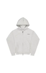 southsta FORM SHRUNKEN ZIP HOODY Marl Grey
