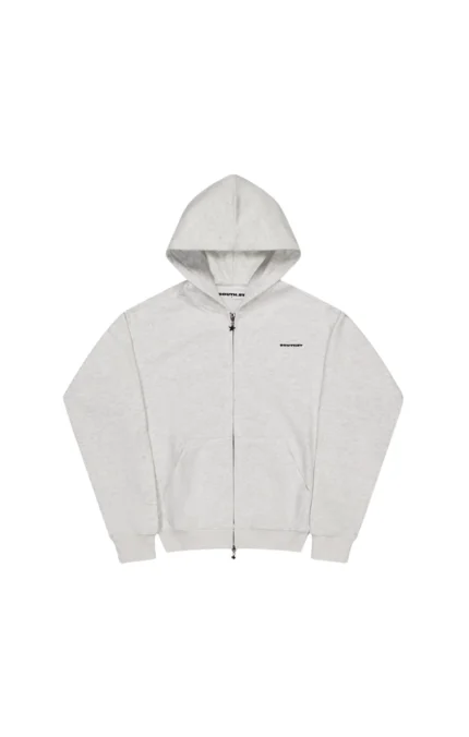 southsta FORM SHRUNKEN ZIP HOODY Marl Grey